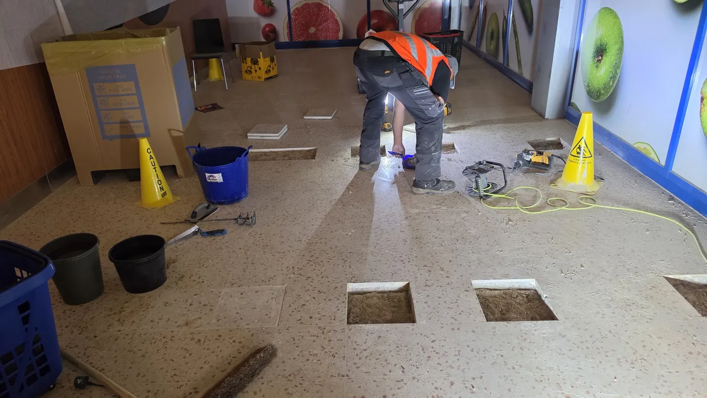 Commercial floor tiling and tile repair by Site Fix Solutions