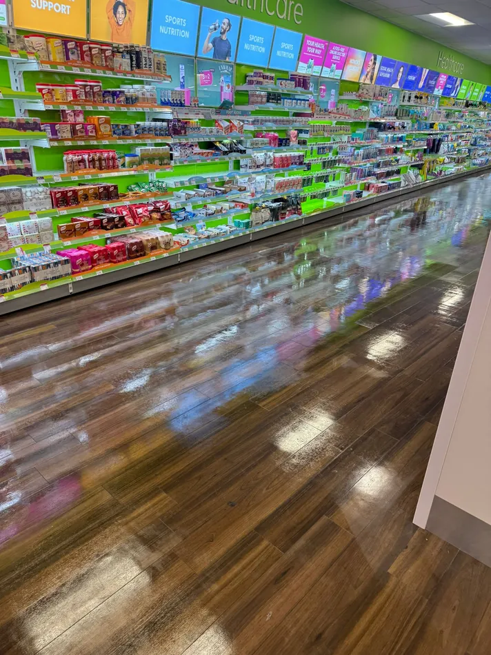 Retail store floor cleaned and restored by Site Fix Solutions