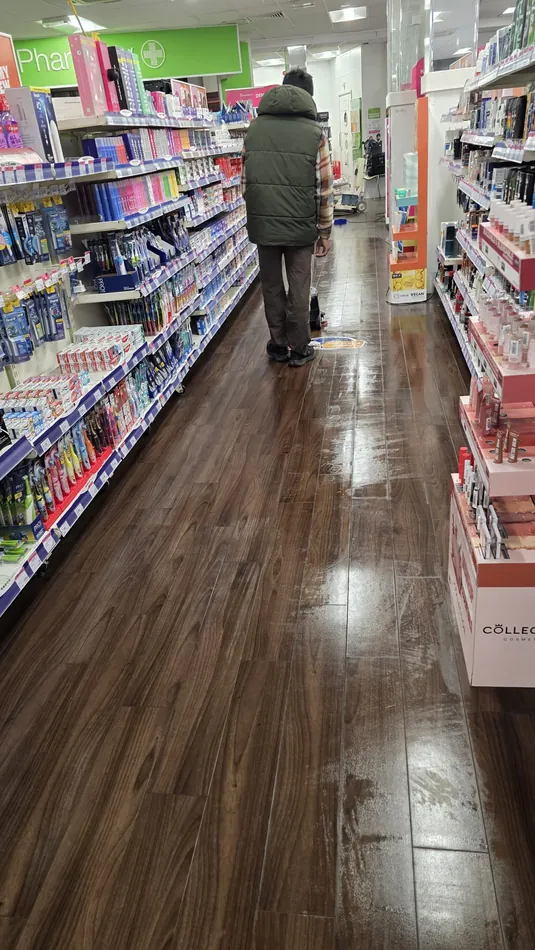 Retail store floor cleaned and restored by Site Fix Solutions