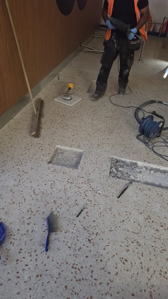 Commercial floor tiling and tile repair by Site Fix Solutions