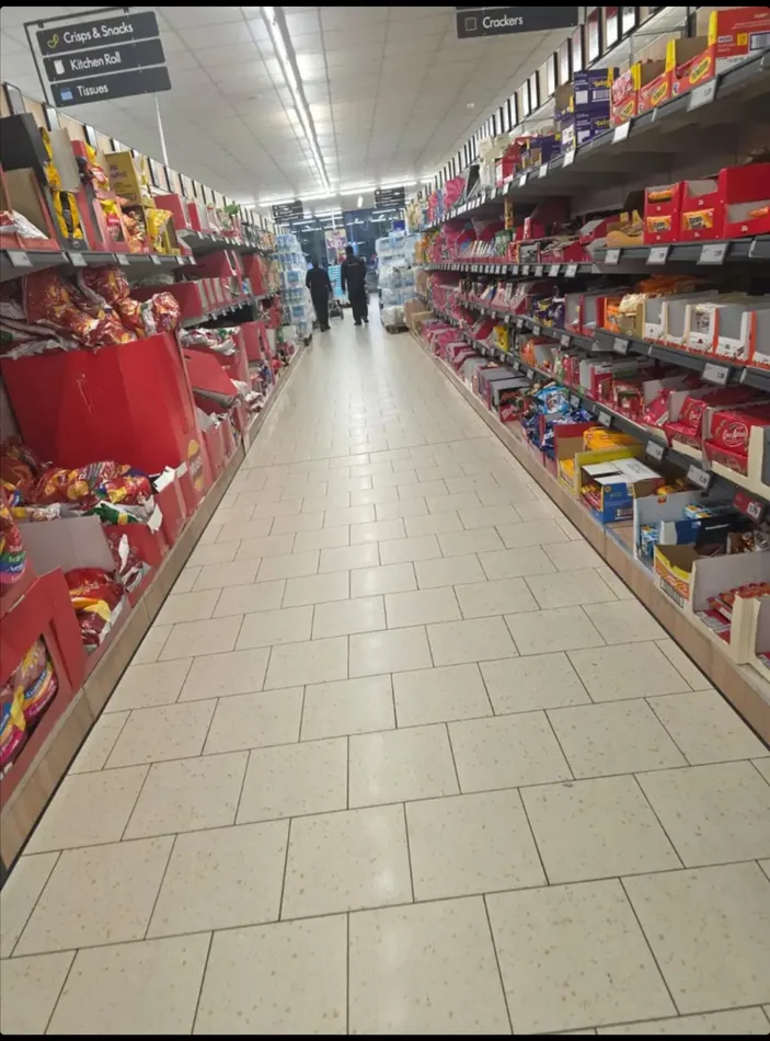 Retail store floor cleaned and restored by Site Fix Solutions